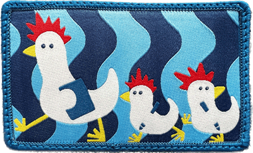 kinpatch Chicken patch by artist Mike Kin